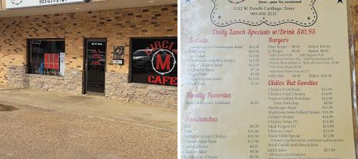Circle M Cafe Menu