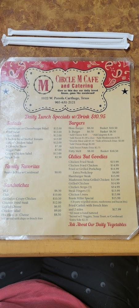 Circle M Cafe Menu image 2